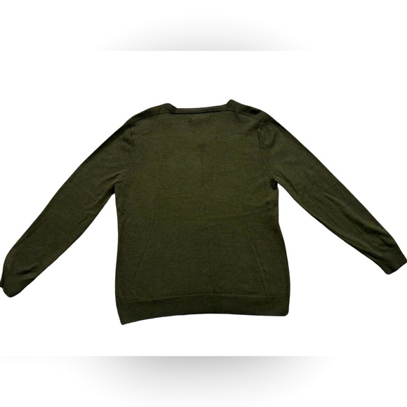 Men’s Merino Wool Blend V Neck Sweater - Picture 2 of 4